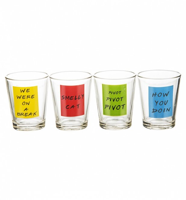 Friends Quotes Set of 4 Shot Glasses