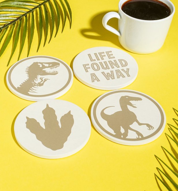 An image of Jurassic Park Set of Four Ceramic Coasters
