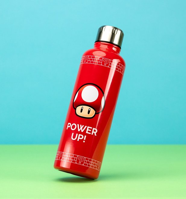 Nintendo Super Mario Power Up Metal Water Bottle