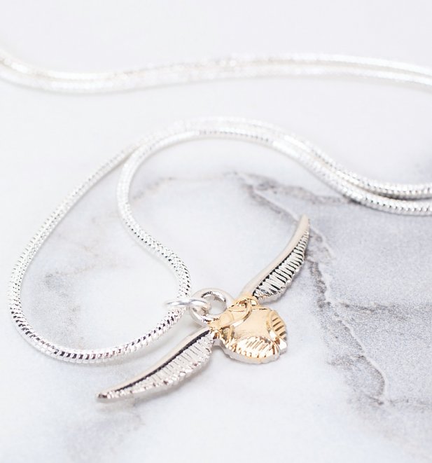 Silver Plated Harry Potter Golden Snitch Necklace